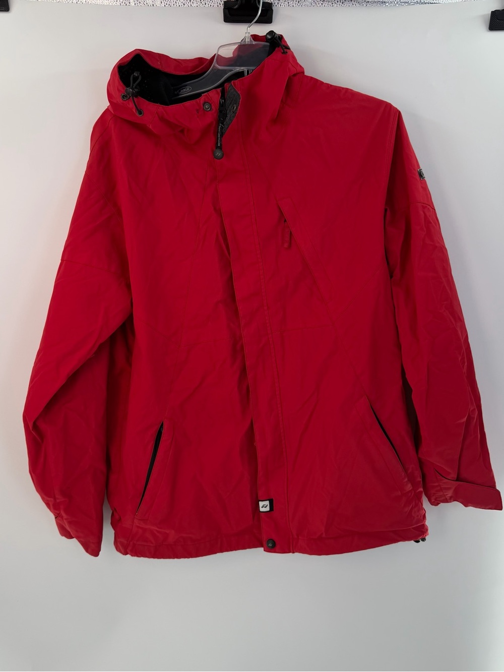Ride Snowboards Red Ski Snowboard Jacket Mens LG Hooded Waterproof Winter